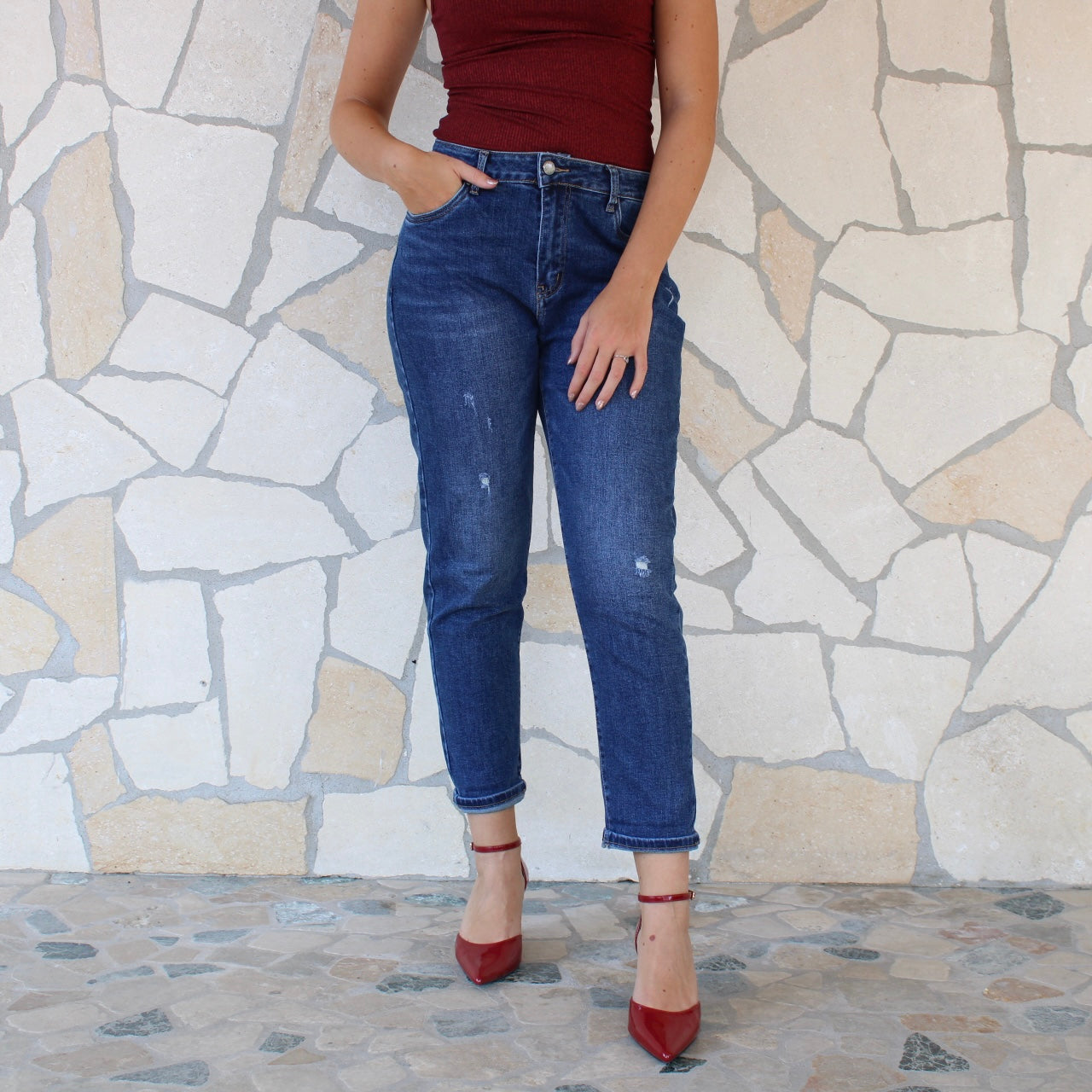 Jeans mom fit