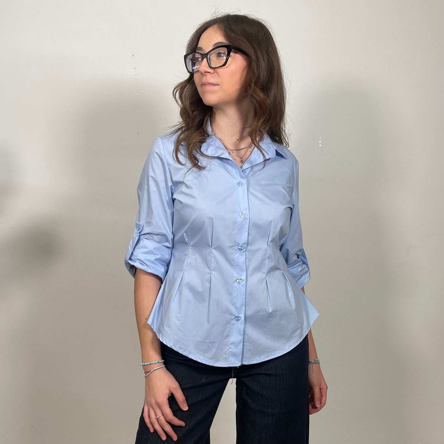 Camicia con arricciatura